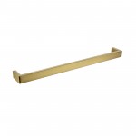 Cavallo Brushed Gold Square Single Towel Rail 600mm